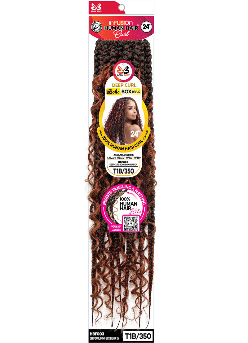 Bobbi Boss Infusion Crochet Braid HBF003 DEEP CURL BOHO BOX 24" | Loc & Lovely Beauty Supply