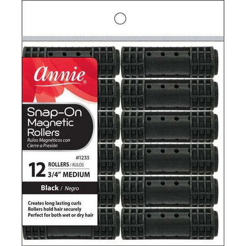 Annie Snap On Magnetic Rollers MEDIUM (12CT) | Loc & Lovely Beauty Supply