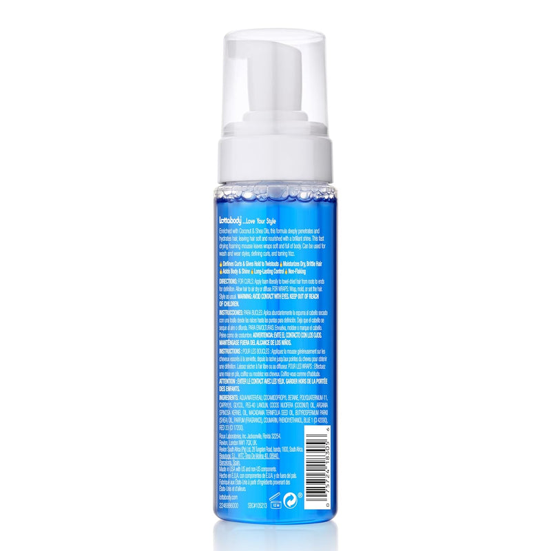 Lottabody Coconut Oil and Shea Wrap Me Foaming Curl Mousse 7oz | Loc & Lovely Beauty Supply