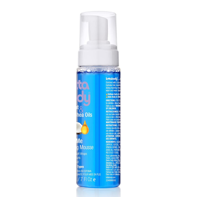 Lottabody Coconut Oil and Shea Wrap Me Foaming Curl Mousse 7oz | Loc & Lovely Beauty Supply