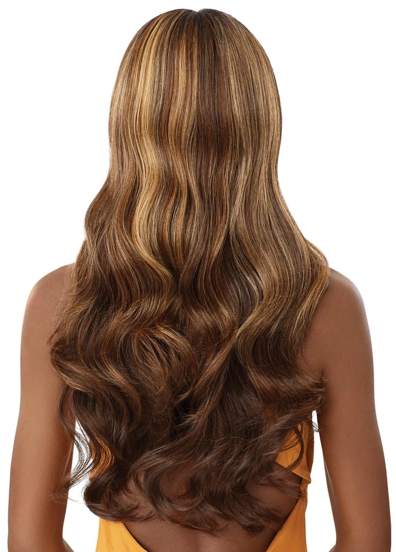 Outre Airtied Human Hair Blend Fully Hand-Tied 13x6 HD Lace Front Wig GLAM WAVES 28 | Loc & Lovely Beauty Supply