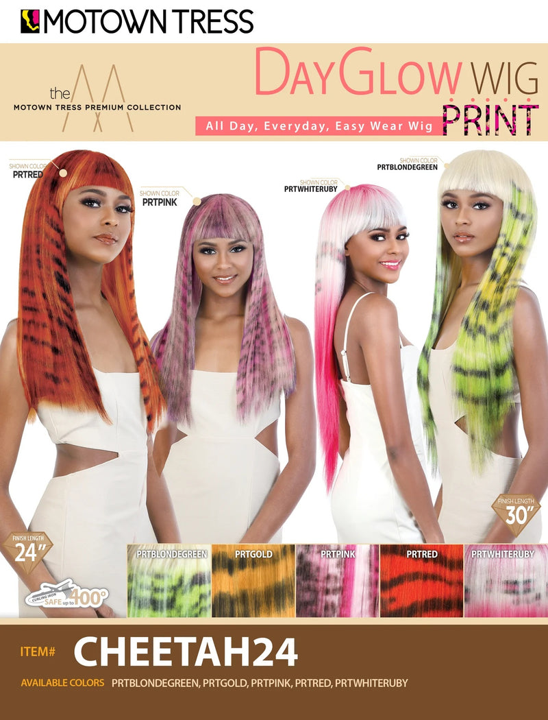 Motown Tress Synthetic Color Print Wig CHEETAH24 | Loc & Lovely Beauty Supply