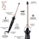 Hot & Hotter Extra Long Ceramic Tourmaline Curling Iron 1/2in, 1 Count Hair Curler | Loc & Lovely Beauty Supply