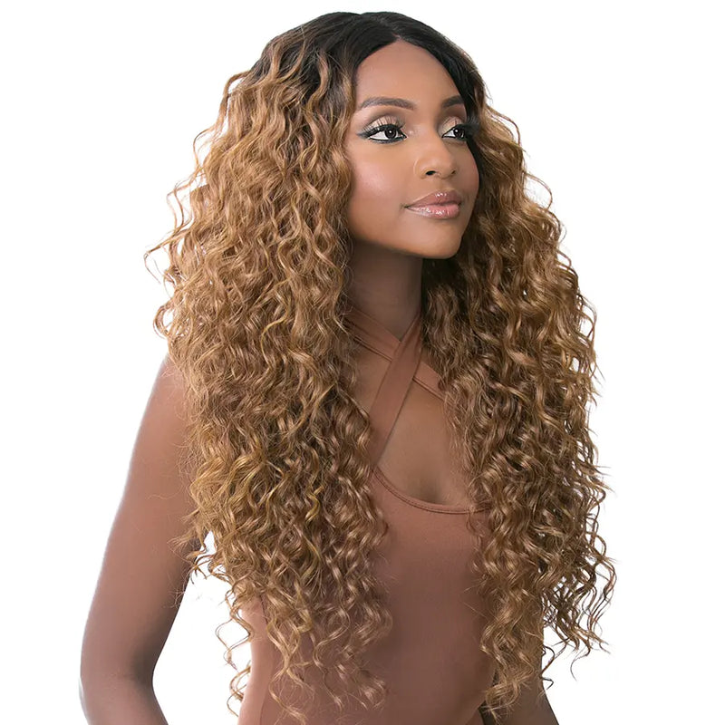 It's A Wig Human Hair Blend HD Lace Front Wig DEEP WAVE 28" | Loc & Lovely Beauty Supply
