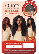 Outre Human Hair Blend 5x5 Lace Closure Glueless HD Lace Front Wig HHB MALAYSIAN DEEP 26" | Loc & Lovely Beauty Supply
