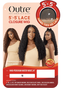 Outre Human Hair Blend 5x5 Lace Closure Glueless HD Lace Front Wig HHB PERUVIAN WATER WAVE 24" | Loc & Lovely Beauty Supply