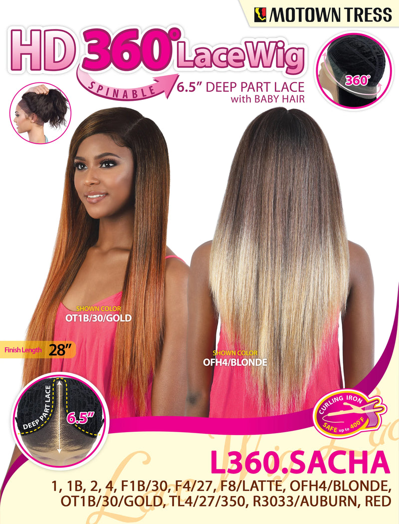 Motown Tress HD 360° Spinnable Deep Part Lace Wig L360.SACHA | Loc & Lovely Beauty Supply