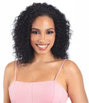 Model Model Brazilian Natural Human Hair Drawstring Full Cap Half Wig DEEP CURL 16" | Loc & Lovely Beauty Supply