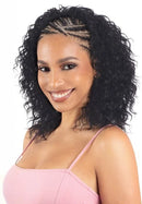 Model Model Brazilian Natural Human Hair Drawstring Full Cap Half Wig DEEP CURL 16" | Loc & Lovely Beauty Supply