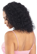 Model Model Brazilian Natural Human Hair Drawstring Full Cap Half Wig DEEP CURL 16" | Loc & Lovely Beauty Supply