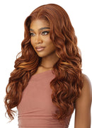 Outre Human Hair Blend 5x5 Lace Closure Glueless HD Lace Front Wig HHB GLAM CURLS 24" | Loc & Lovely Beauty Supply
