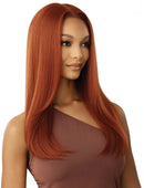 Outre Human Hair Blend 5x5 Lace Closure Glueless HD Lace Front Wig HHB NATURAL YAKI 22" | Loc & Lovely Beauty Supply