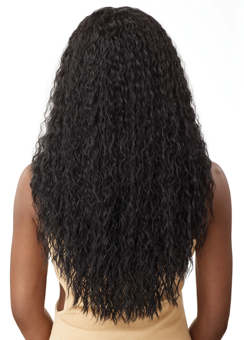 Outre Human Hair Blend 5x5 Lace Closure Glueless HD Lace Front Wig HHB PERUVIAN WATER WAVE 24" | Loc & Lovely Beauty Supply