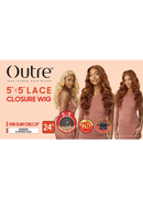 Outre Human Hair Blend 5x5 Lace Closure Glueless HD Lace Front Wig HHB GLAM CURLS 24" | Loc & Lovely Beauty Supply