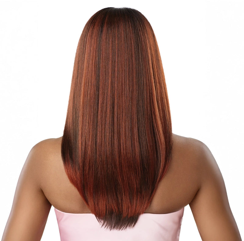 Outre Airtied Human Hair Blend Fully Hand-Tied 13x6 HD Lace Front Wig SLEEK YAKI 20 | Loc & Lovely Beauty Supply