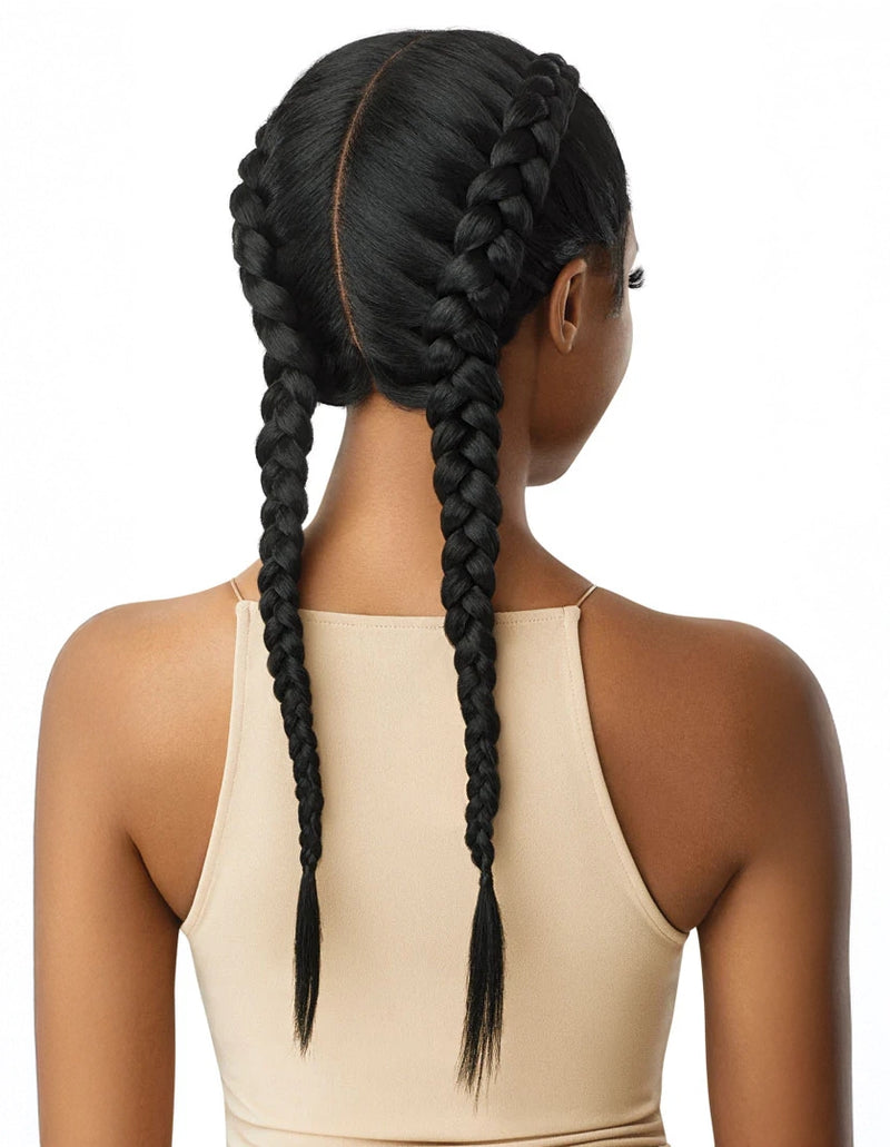 Outre Swiss X Pre-Braided Lace Front Wig LOLA BLOW OUT STRAIGHT | Loc & Lovely Beauty Supply
