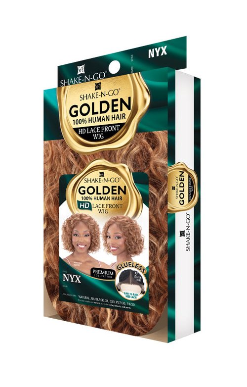 Shake-N-Go Golden Human Hair Glueless HD Lace Front Wig NYX | Loc & Lovely Beauty Supply