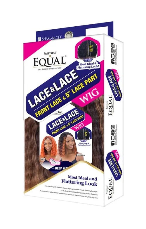 FreeTress EQUAL Lace & Lace 5" Deep Lace Front Wig DEEP WAVER 001