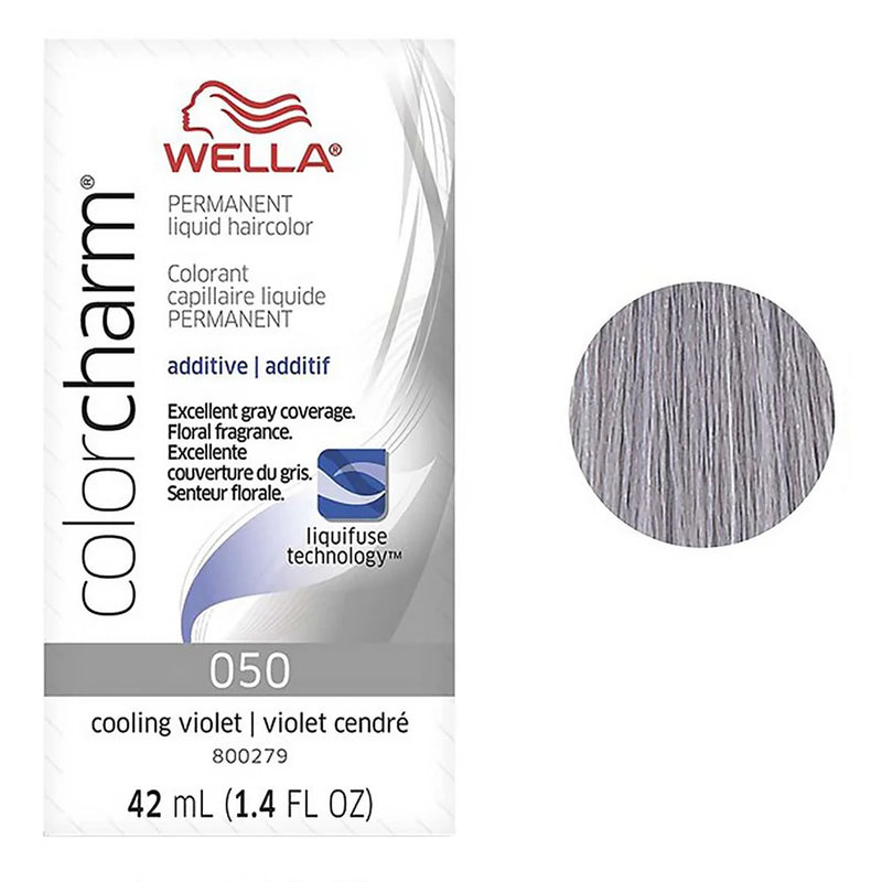 WELLA Color Charm Permanent Liquid Haircolor Additive 1.4 Oz - 050 COOLING VIOLET | Loc & Lovely Beauty Supply