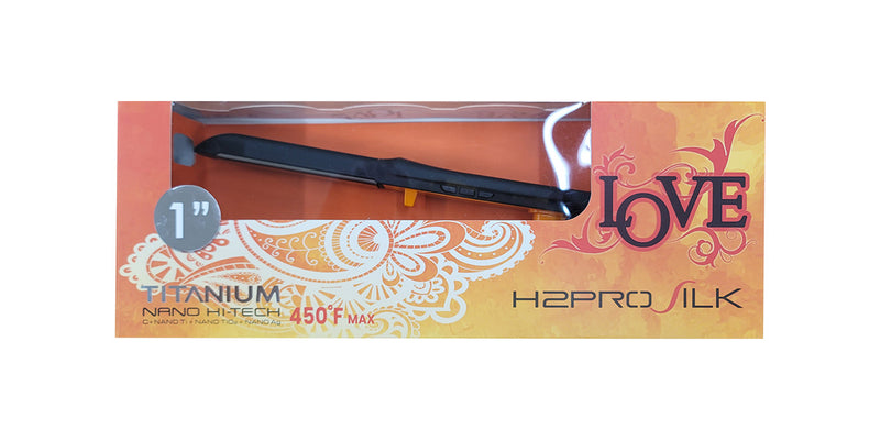 H2PRO Silk Love Series 1" Titanium Flat Iron | Loc & Lovely Beauty Supply