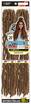 Motown Tress Synthetic Crochet Braid 2X BUTTERFLY FAUX LOCS 18" | Loc & Lovely Beauty Supply