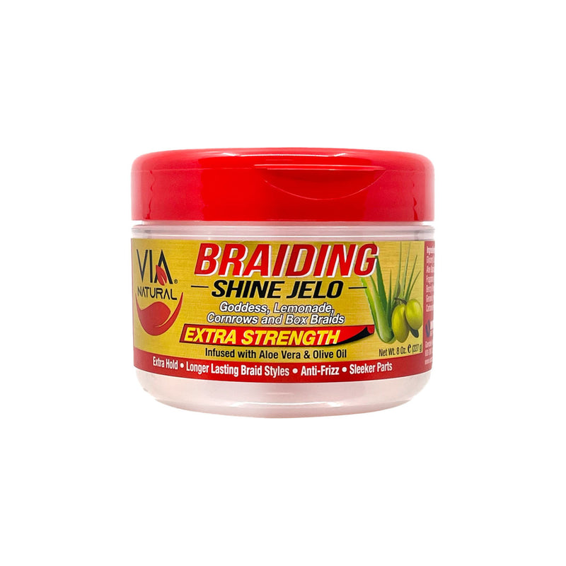 VIA Natural Braiding Shine Jelo 8oz | Loc & Lovely Beauty Supply