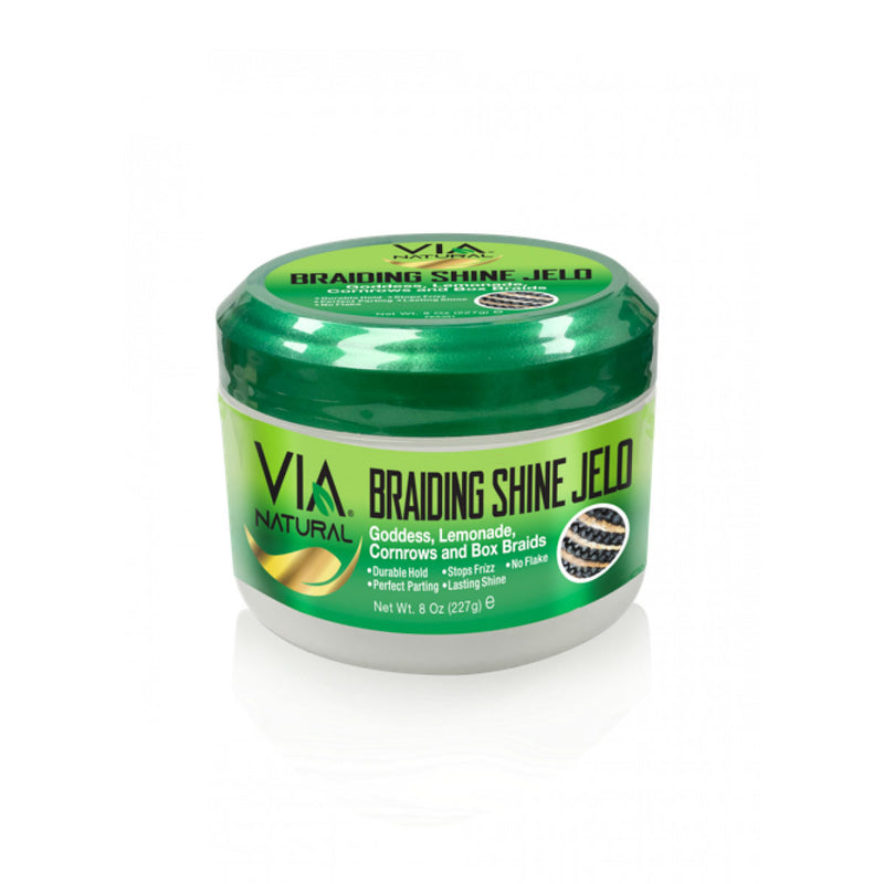 VIA Natural Braiding Shine Jelo 8oz | Loc & Lovely Beauty Supply