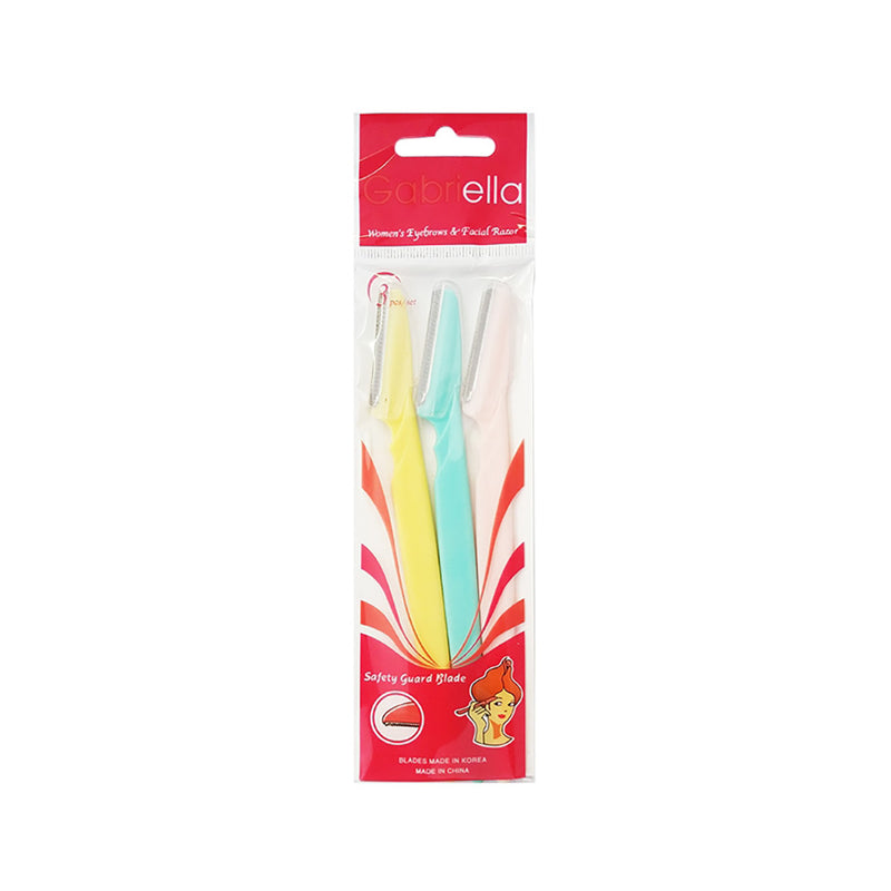 Gabriella Womens Eyebrow and facial Razor 3pcs - Loc & Lovely Beauty Supply