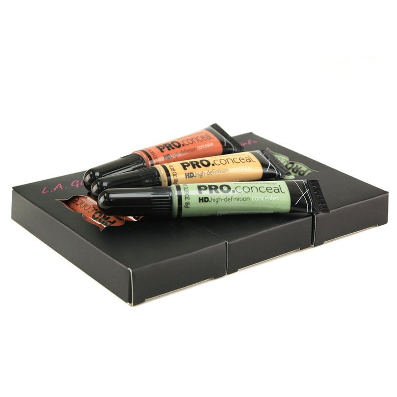 L.A. Girl HD Pro Conceal Set Orange, Yellow, Green Correctors With Tweezty® Beauty Makeup Blender - Loc & Lovely Beauty Supply