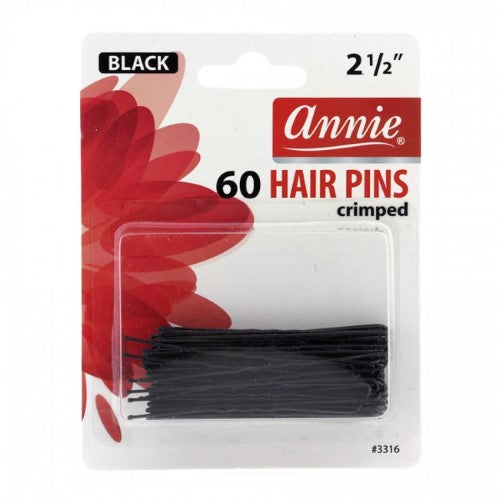 Annie 60pcs Hair Pins Ball Tipped Crimped 2 1/2" | Loc & Lovely Beauty Supply