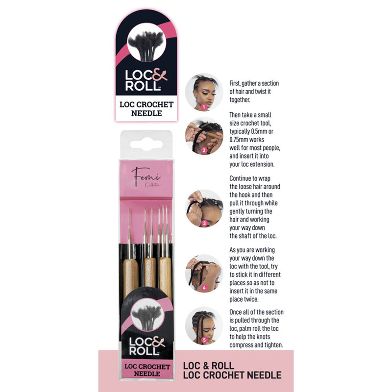 FEMI Loc & Roll Loc Crochet Needle Set