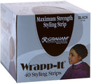 Graham Wrapp-It Maximum Strength Styling Wrap, Black 40ct | Loc & Lovely Beauty Supply
