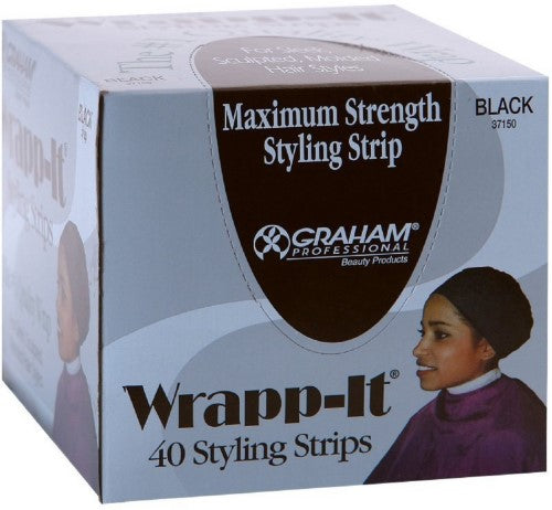 Graham Wrapp-It Maximum Strength Styling Wrap, Black 40ct - Loc & Lovely Beauty Supply