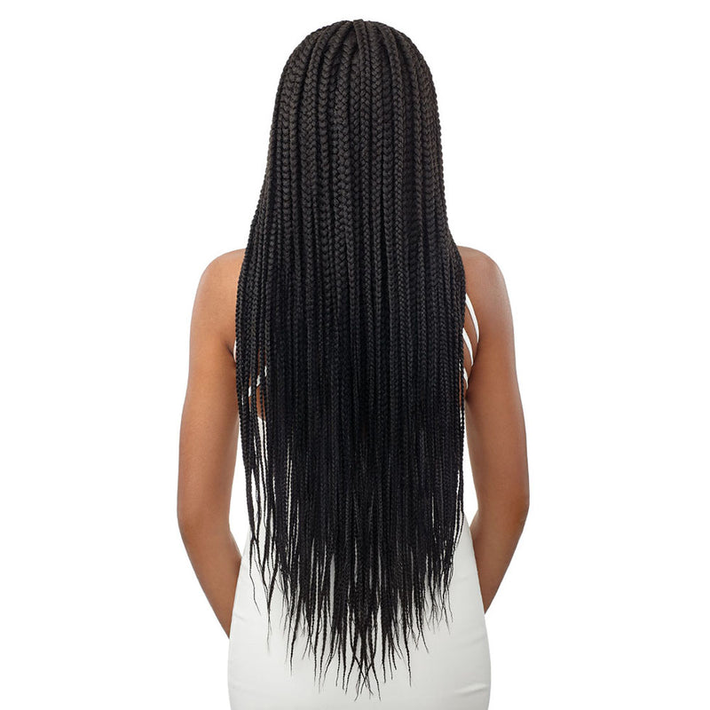 Outre Pre-Braided 4x4 HD Lace Front Wig MIDDLE PART FEED-IN BOX BRAIDS 36" | Loc & Lovely Beauty Supply