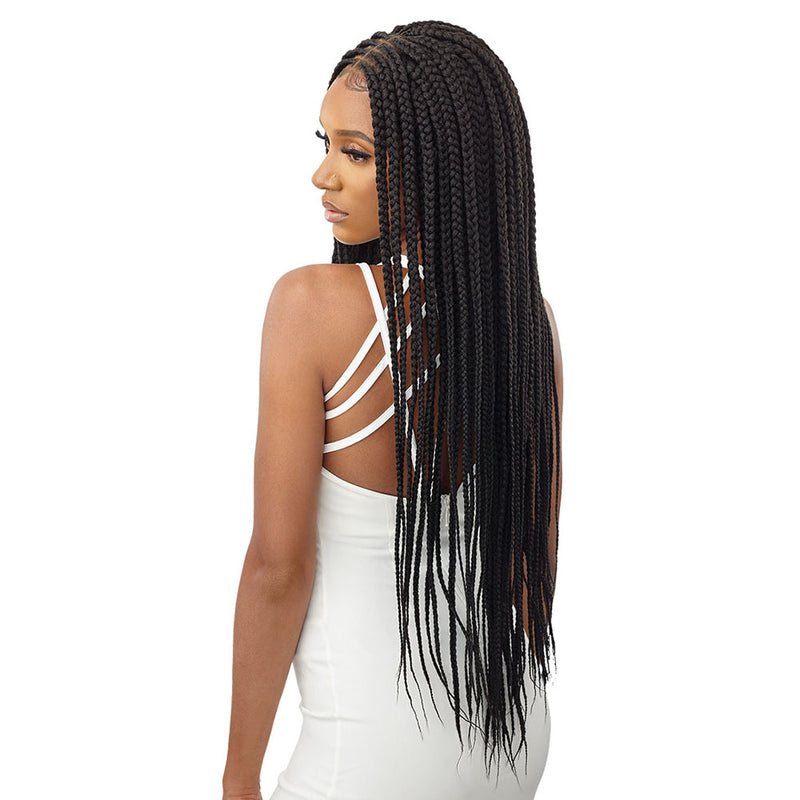 Outre Pre-Braided 4x4 HD Lace Front Wig MIDDLE PART FEED-IN BOX BRAIDS 36" | Loc & Lovely Beauty Supply