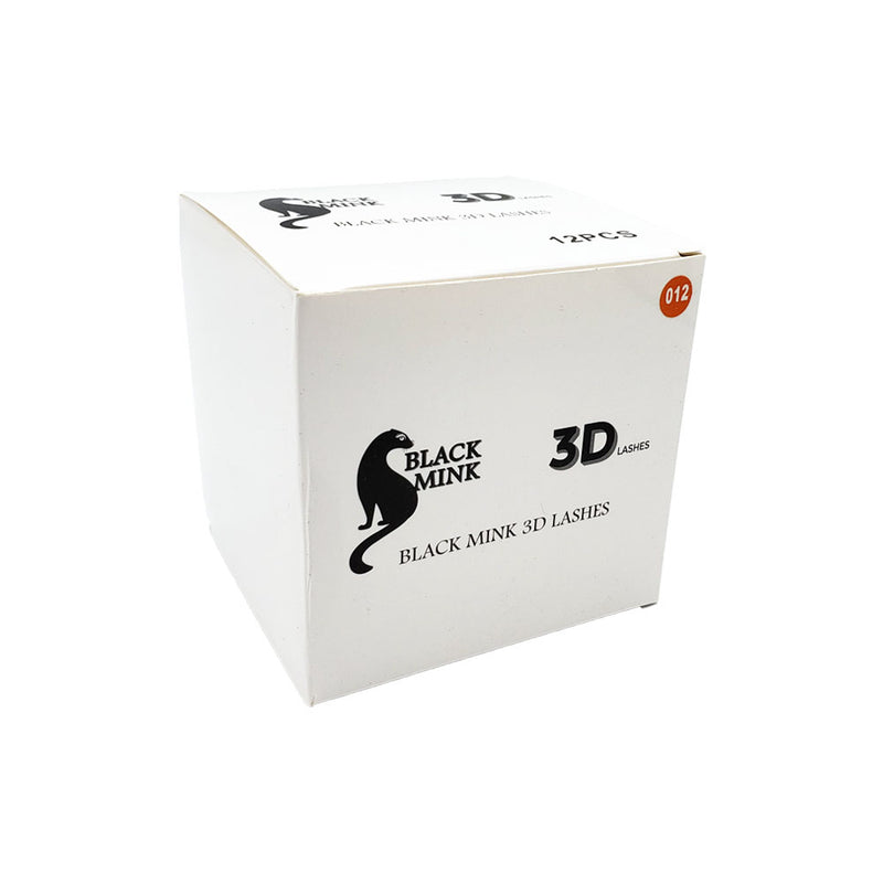 (12 Pack) Black Mink 3D Lashes | Loc & Lovely Beauty Supply