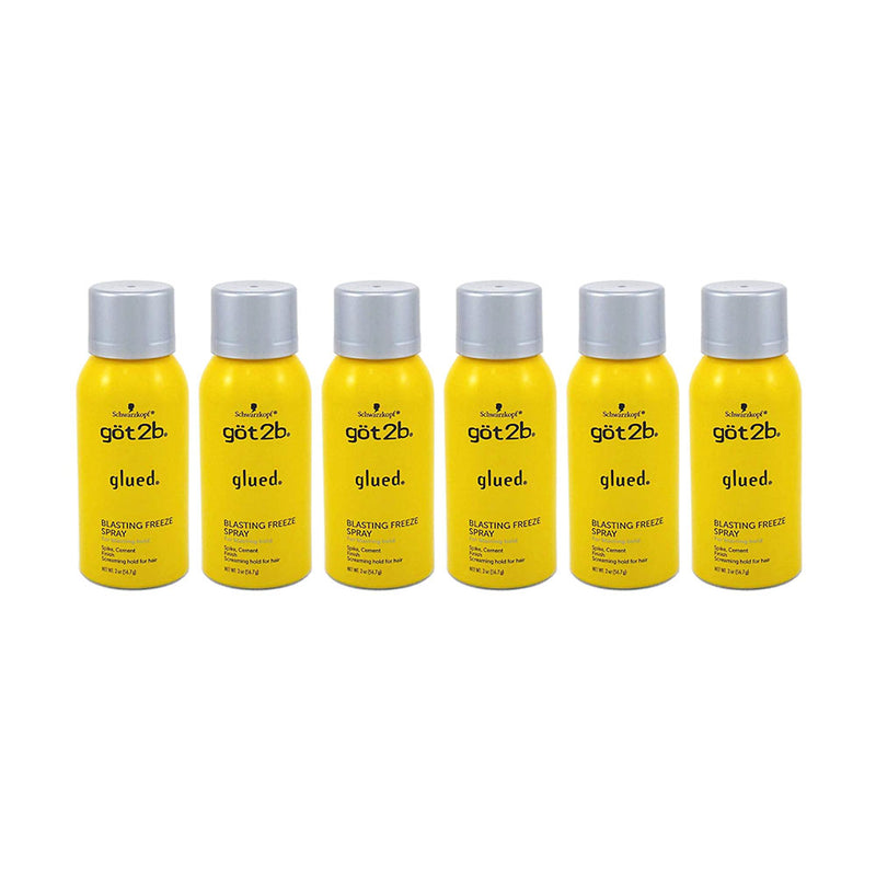 (6 Pack) got2b Glued Blasting Freeze Spray TRAVEL SIZE 2 Oz | Loc & Lovely Beauty Supply