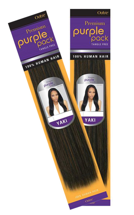 (2 Pack) Outre Premium Purple Pack Human Hair Yaki 10" - Loc & Lovely Beauty Supply