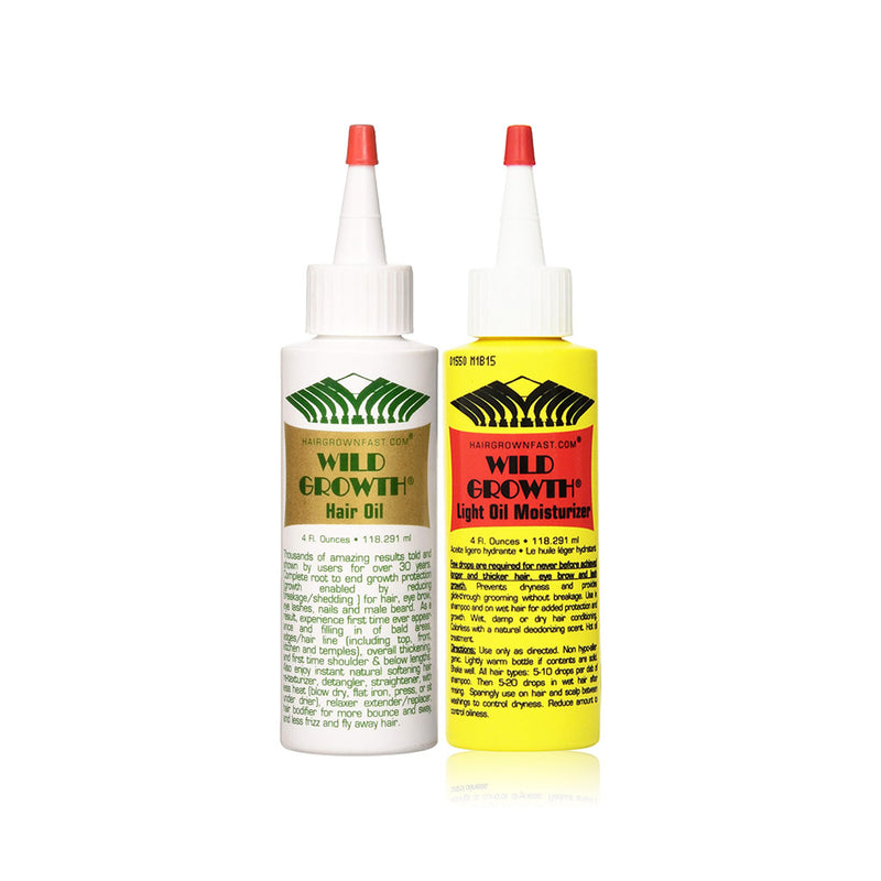Wild Growth Hair Oil and Light Oil Moisturizer Set - Loc & Lovely Beauty Supply